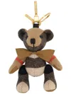 Burberry Thomas Bear Key Ring With Check Pattern In Brown