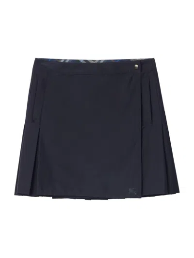 Burberry Women's Nadina Pleated Ekd Wrap Miniskirt