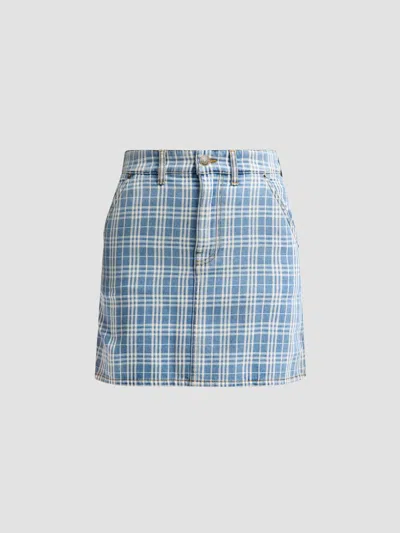 Burberry Women's Norcross Denim Mini Skirt In Blue