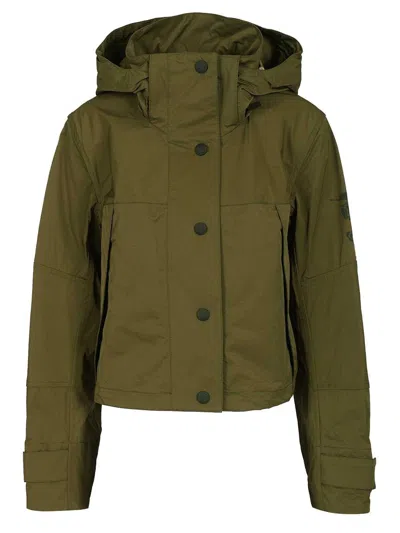 Burberry Women Norwood Cropped Nylon Jacket In Orange