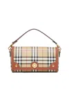 Burberry Women Note Check Canvas Small Bag