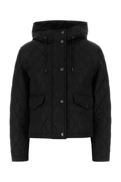 Burberry Quilted Nylon Down Jacket In Black