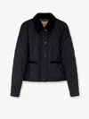 Burberry Women Nylon Jacket With Stitching In Black