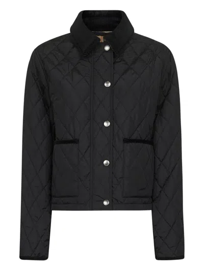 Burberry Women Nylon Quilted Jacket In Black