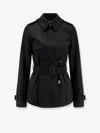 Burberry Women Nylon Trench In Black