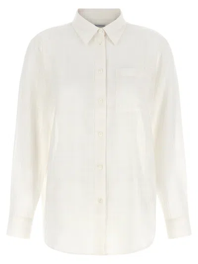 Burberry Women Off White Check Shirt