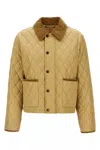 Burberry Quilted Jacket With Corduroy Collar And Pockets