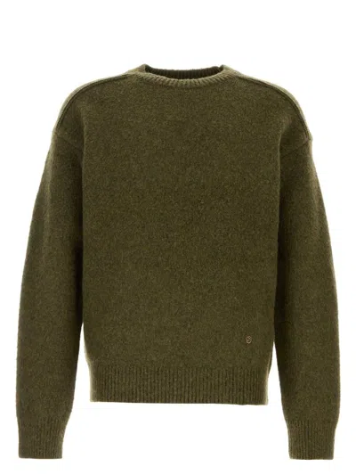 BURBERRY WOMEN'S OLIVE WOOL BLEND SWEATER