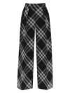 Burberry Double Pleated Checkered Palazzo Pants In Mixed Colours