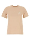 Burberry Women Peach Cotton T-shirt In Orange