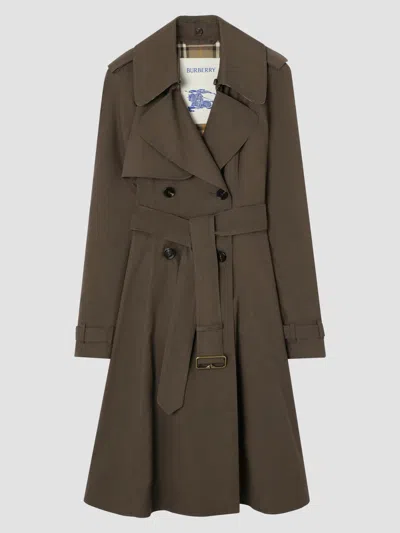 Burberry Women's Pembury Cotton Trench Coat In Estuary Brown
