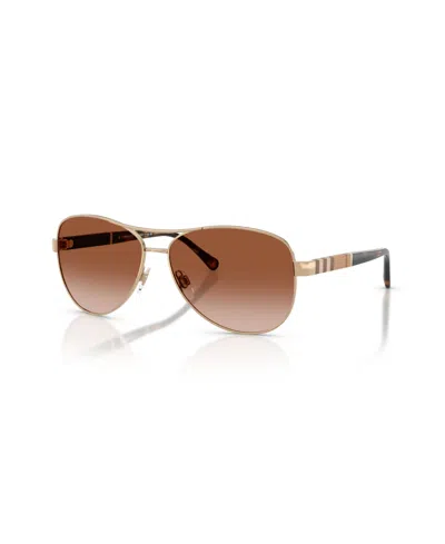 Burberry Women's Pilot Sunglasses, Be3080 In Green