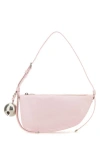 Burberry Woman Pastel Pink Leather Knight Small Shoulder Bag In Pink