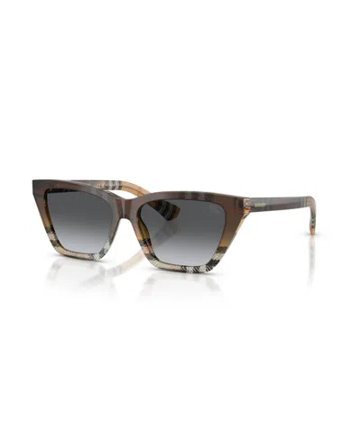 Burberry Women's Polarized Sunglasses, Be4468 In Brown