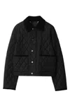 Burberry Check Lining Quilted Nylon Dorset Jacket Clothing In Black