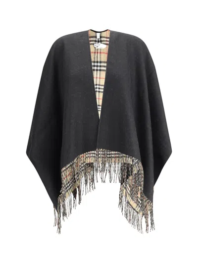 Burberry Women Poncho In Black