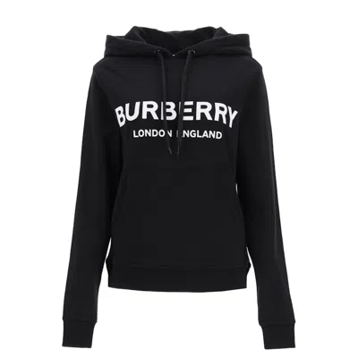 Pre-owned Burberry Women Poulter Logo Hoodie In Black