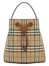Burberry Printed Canvas Check Bucket Bag