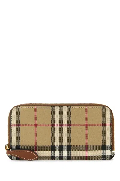 Burberry Women Printed Canvas Card Holder In Multicolor