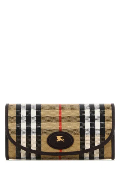 Burberry Women Printed Canvas Highlands Wallet In Multi