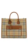 Burberry Women Printed Canvas Medium Freya Shopping Bag In Multi