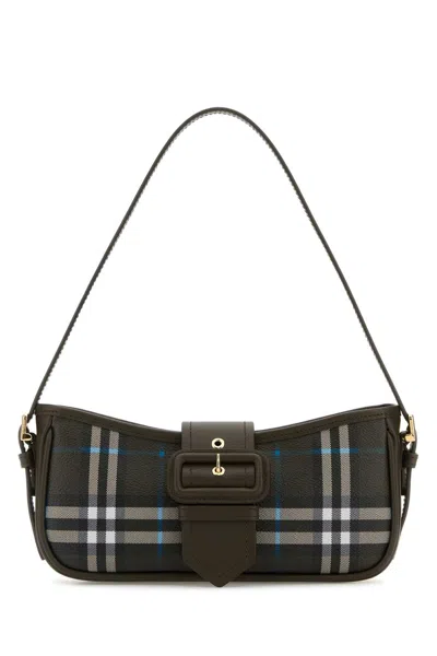 BURBERRY BURBERRY WOMEN PRINTED CANVAS SHOULDER BAG