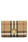 Burberry Woman Printed Canvas Wallet In Multicolor