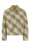 Burberry Cropped Check Quilted Barn Jacket In Multicolor