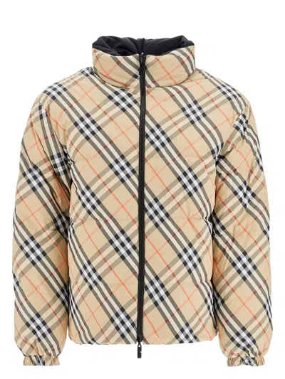 BURBERRY WOMEN'S PRINTED NYLON REVERSIBLE DOWN JACKET