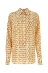Burberry B-closure Print Silk Poplin Shirt In Multicolor