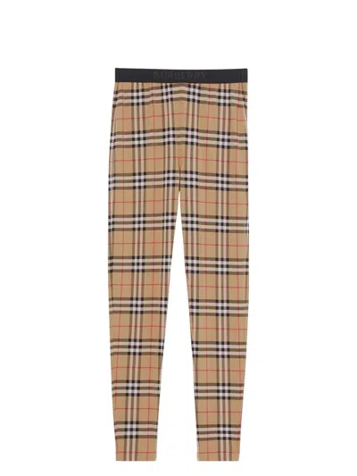 BURBERRY WOMEN'S PRINTED STRETCH NYLON LEGGINGS