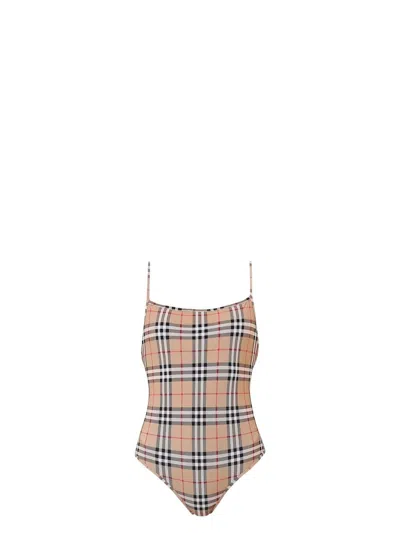 BURBERRY WOMEN'S PRINTED STRETCH NYLON SWIMSUIT