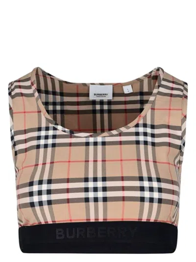 Burberry Women's Printed Stretch Nylon Top In Multi
