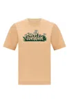 Burberry Vibrant Floral Print Cotton T-shirt In Neutral