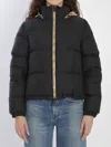 Burberry Puffer Jacket With Concealed Hood In Black