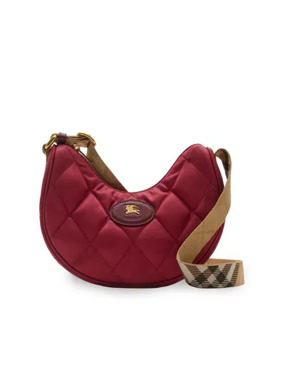 Burberry Women's Quilted Horseshoe Crossbody Bag In Red