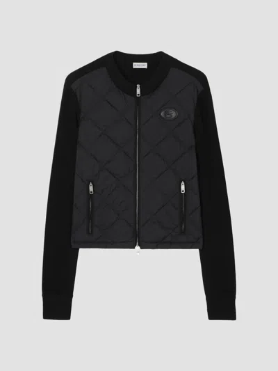 Burberry Women's Quilted Nylon & Wool Knit Jacket In Black