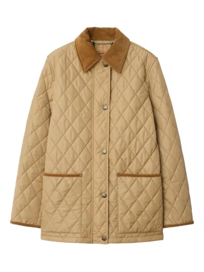 Burberry Dorset Quilted Nylon Jacket Clothing In Brown