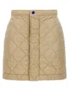 Burberry Almond Beige Quilted A-line Skirt In Brown