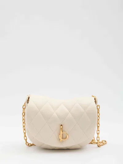 Burberry Rocking Horse Quilted Leather Crossbody Bag In Cream
