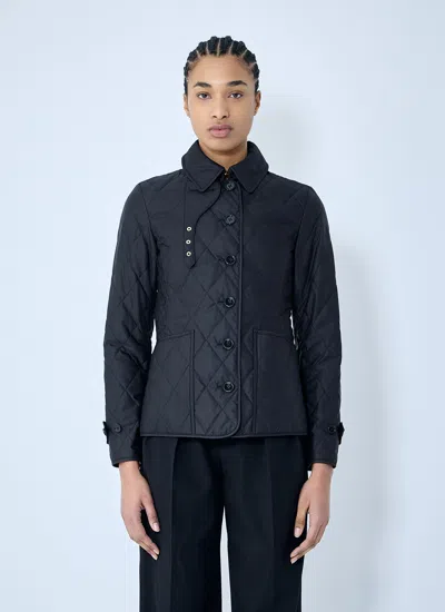 Burberry Women Quilted Thermoregulated Jacket In Blue