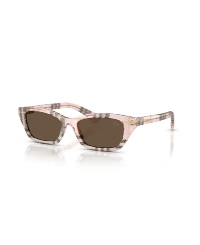 Burberry Women's Rectangle Sunglasses, Be4488 In Purple