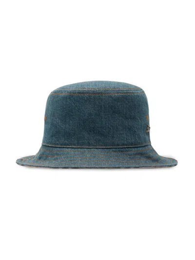 Burberry Women's Reversible Denim Bucket Hat In Purple