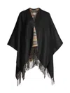 Burberry Women's Reversible Wool Cape In Brown