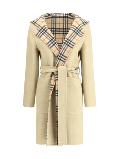 BURBERRY BURBERRY WOMEN REVERSIBLE WOOL ROBE COAT