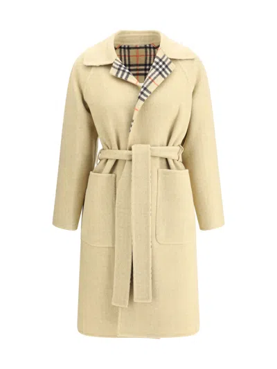 BURBERRY BURBERRY WOMEN REVERSIBLE WOOL ROBE COAT