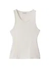 BURBERRY WOMEN'S RIBBED STRETCH-COTTON SLEEVELESS VEST