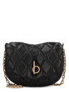 Burberry Rocking Medium Quilted Leather Shoulder Bag In Black