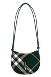Burberry Mini Rocking Horse Checked Crossbody Bag In Green