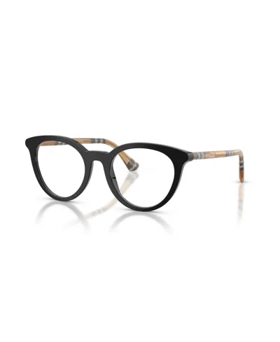 Burberry Women's Round Eyeglasses, Be2429 In Black